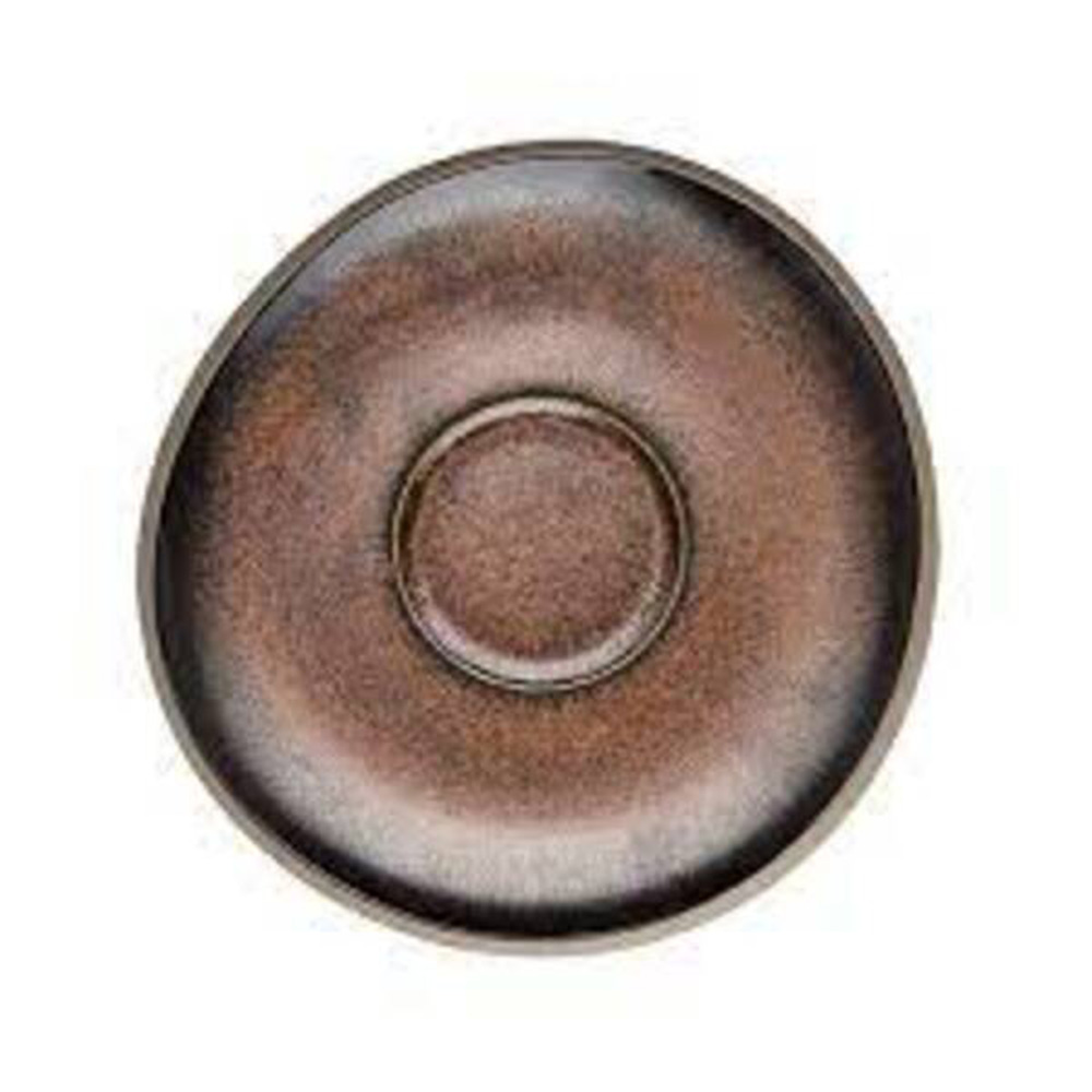 Rosenthal Junto Teacup Saucer - Brown Copper 15cm, , large