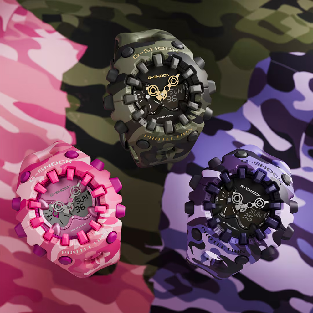 CASIO 卡西歐G-SHOCK BOLD CAMO 系列 迷彩獨特大錶殼雙顯電子錶 手錶 送禮 禮物 推薦(GA-V01CMG-3A), , large