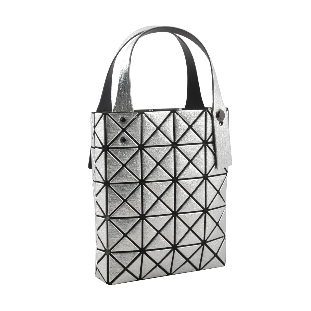 ISSEY MIYAKE BAO BAO 5X4 立體金屬色迷你方盒手提包/銀色, , large