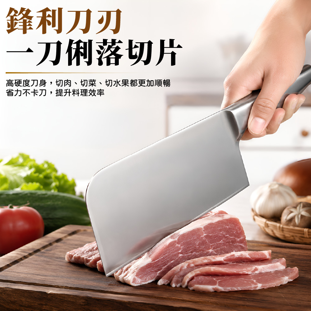 切肉刀 切菜刀  鋒利切片刀 肉片刀 菜刀 不鏽鋼刀具 斬切刀 切片刀 【Ho覓好物】廚師刀 料理刀 JP4893, , large