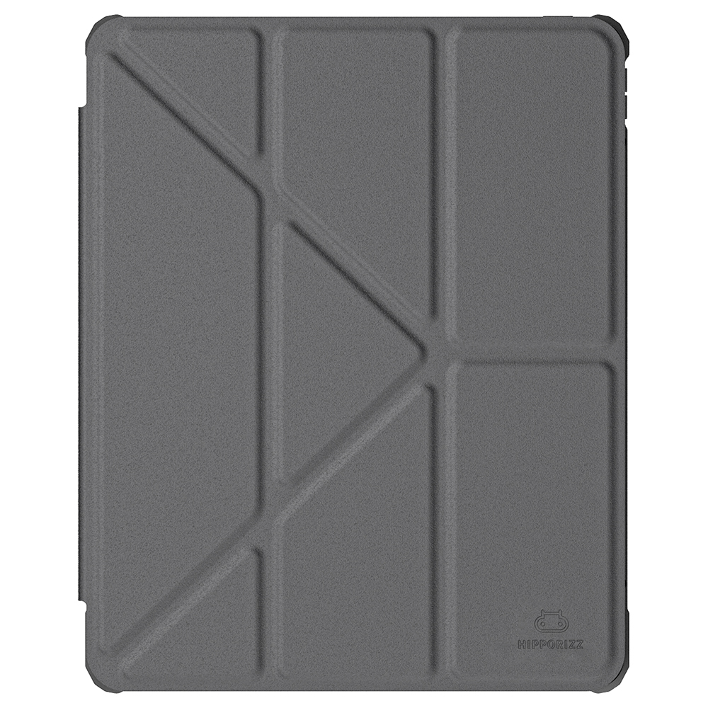 【HIPPORIZZ】iPad Air 13 吋、Pro 12.9吋 Origo 晶透筆槽防摔殼 深灰色, , large