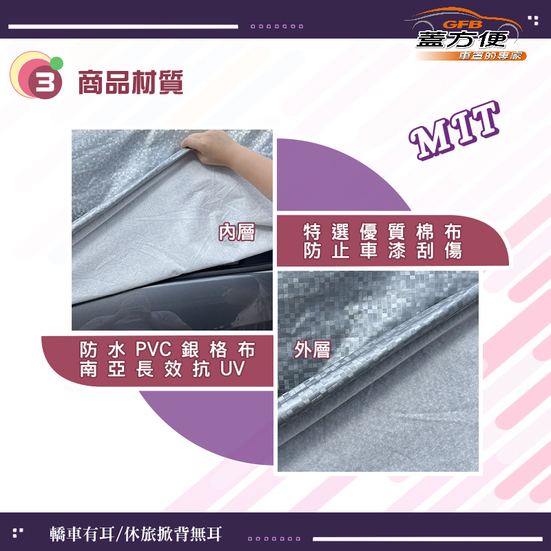 【蓋方便】3D銀格（中五門）台灣製加厚南亞隔熱耐酸雨車罩《Honda》FIT 一代二代三代四代 08-19年, , large