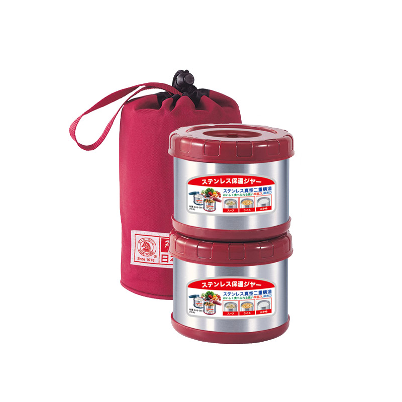 PEARL HORSE Thermal Lunch Jar &ndash; SHW-GL-500X2-R (Red), , large