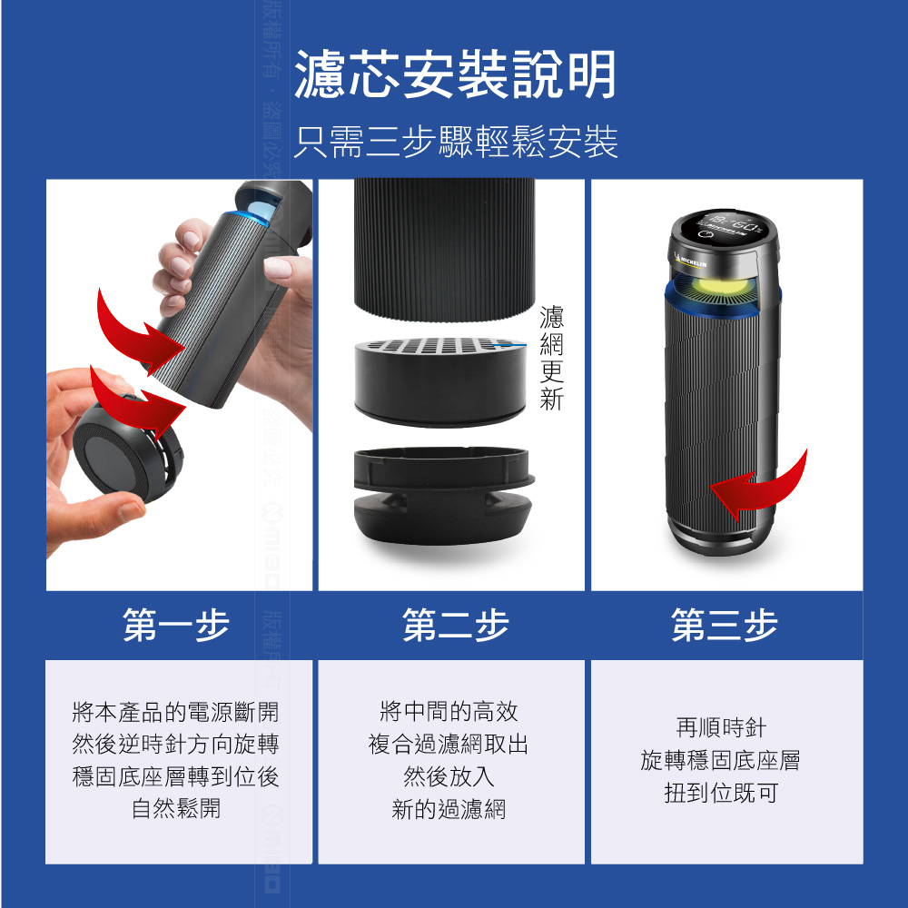 MICHELIN ML19 PLUS HEPA Air Purifier, , large