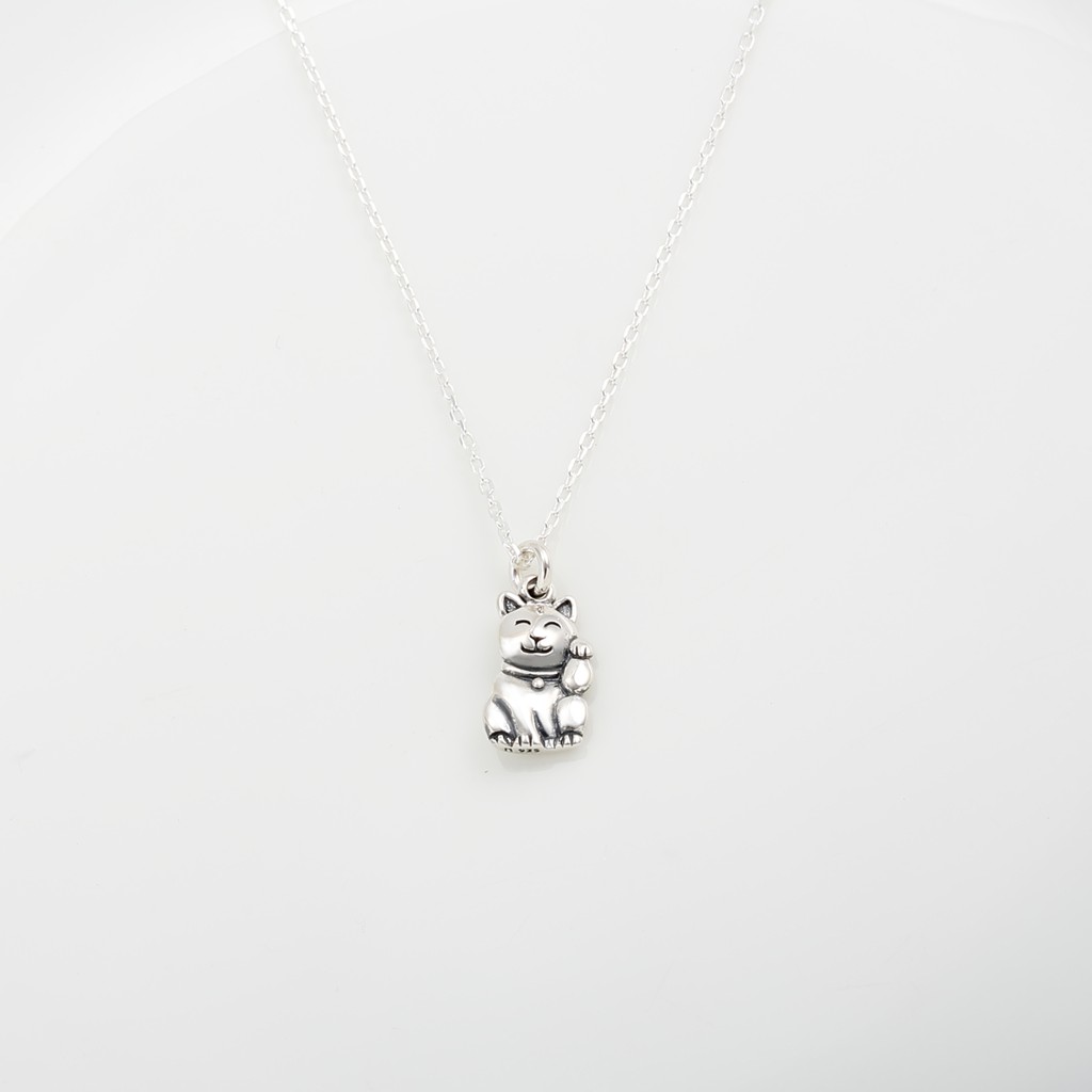 【Angel & Me】Lucky Money Cat Kitten Meow s925 sterling silver necklace gift, , large