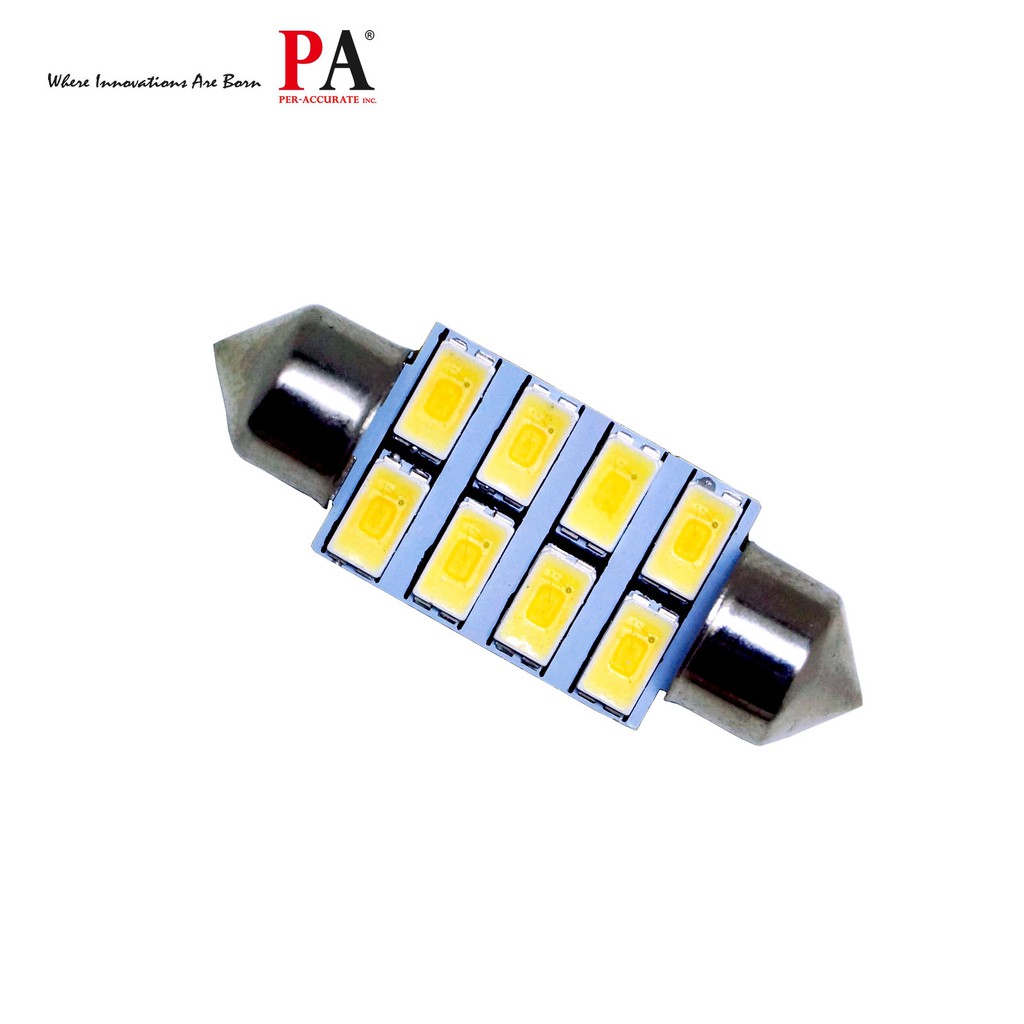 【PA LED】雙尖 36MM 高亮度 8晶 5630 SMD LED 室內燈 閱讀燈 化妝燈 牌照燈 行李箱燈, , large