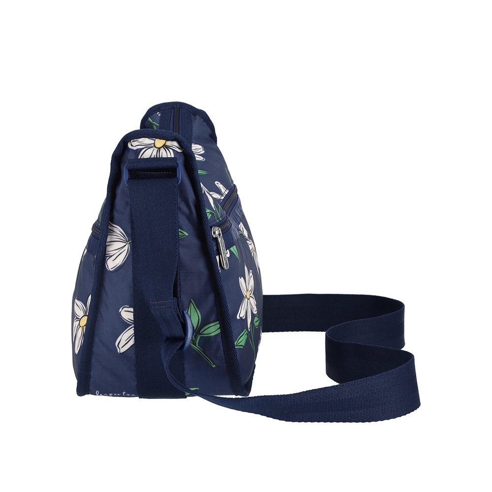 Lesportsac Classic Hobo 經典斜背包 側背包 旅用通勤包 送禮 禮物 推薦 女包(海軍藍花卉), , large