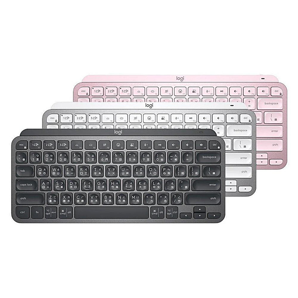 【 Logitech 羅技 】MX KEYS Mini 玫瑰粉 無線鍵盤, , large