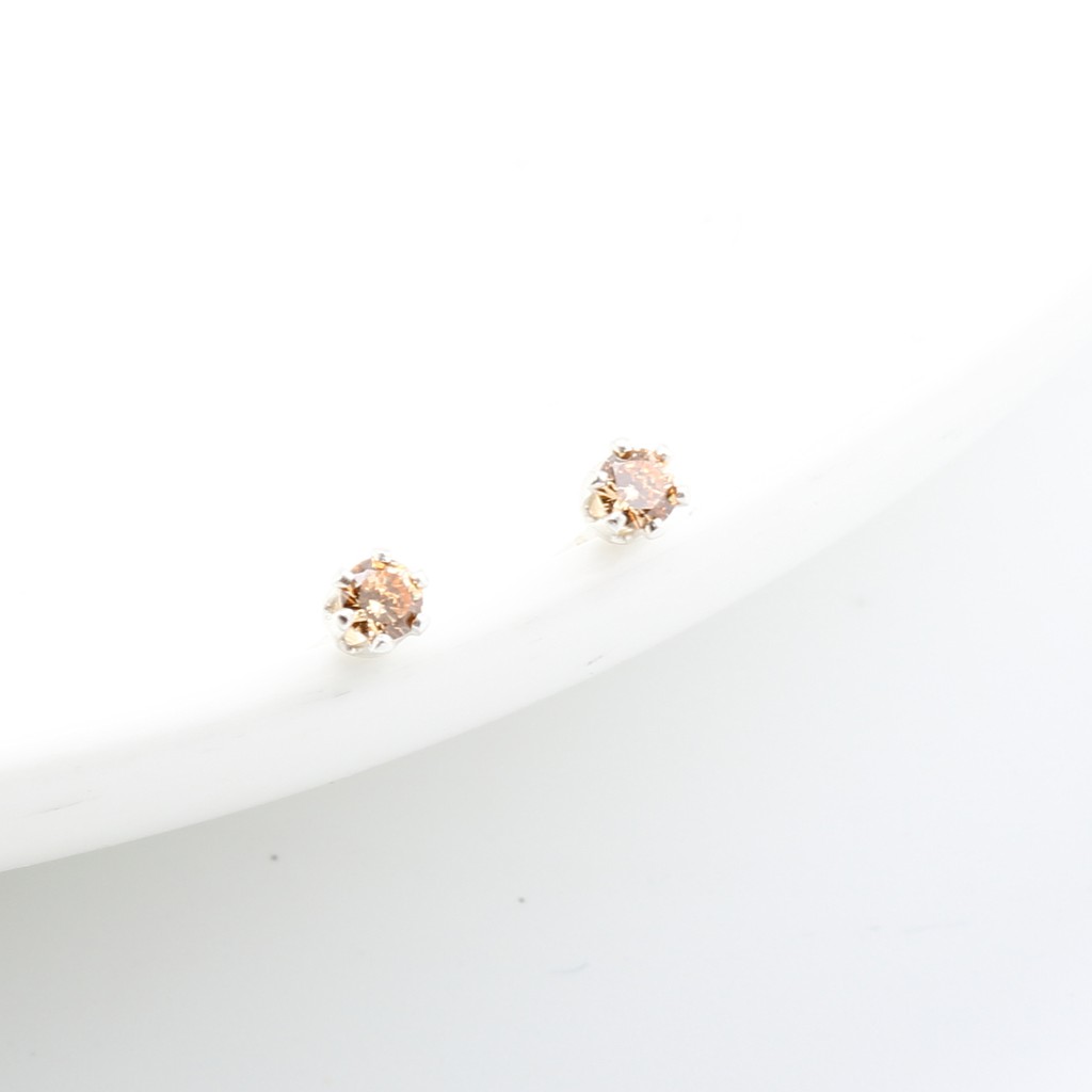 【Angel & Me】皇冠 3mm 瑞士彩鑽 單鑽一對 s925 純銀 耳環 耳夾, , large