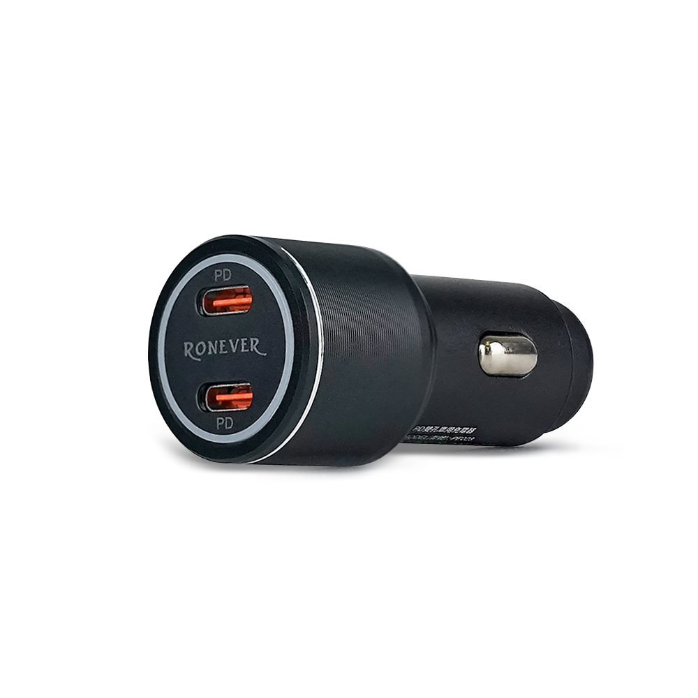 [RONEVER] 60W PD雙孔車用充電器 PE023, , large