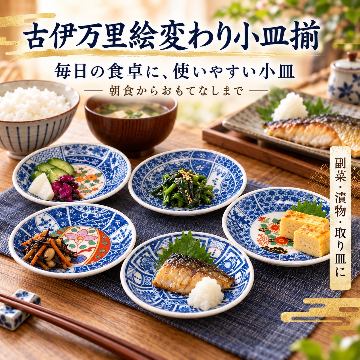 【HIYASU日安工坊】古伊萬里繪變小皿揃, , large