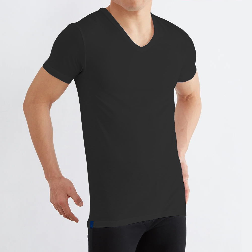 【日本郡是Gunze】COOLMAGIC 男士機能涼感 V領 短袖內衣 T-shirt-任選(M/L/LL), , large