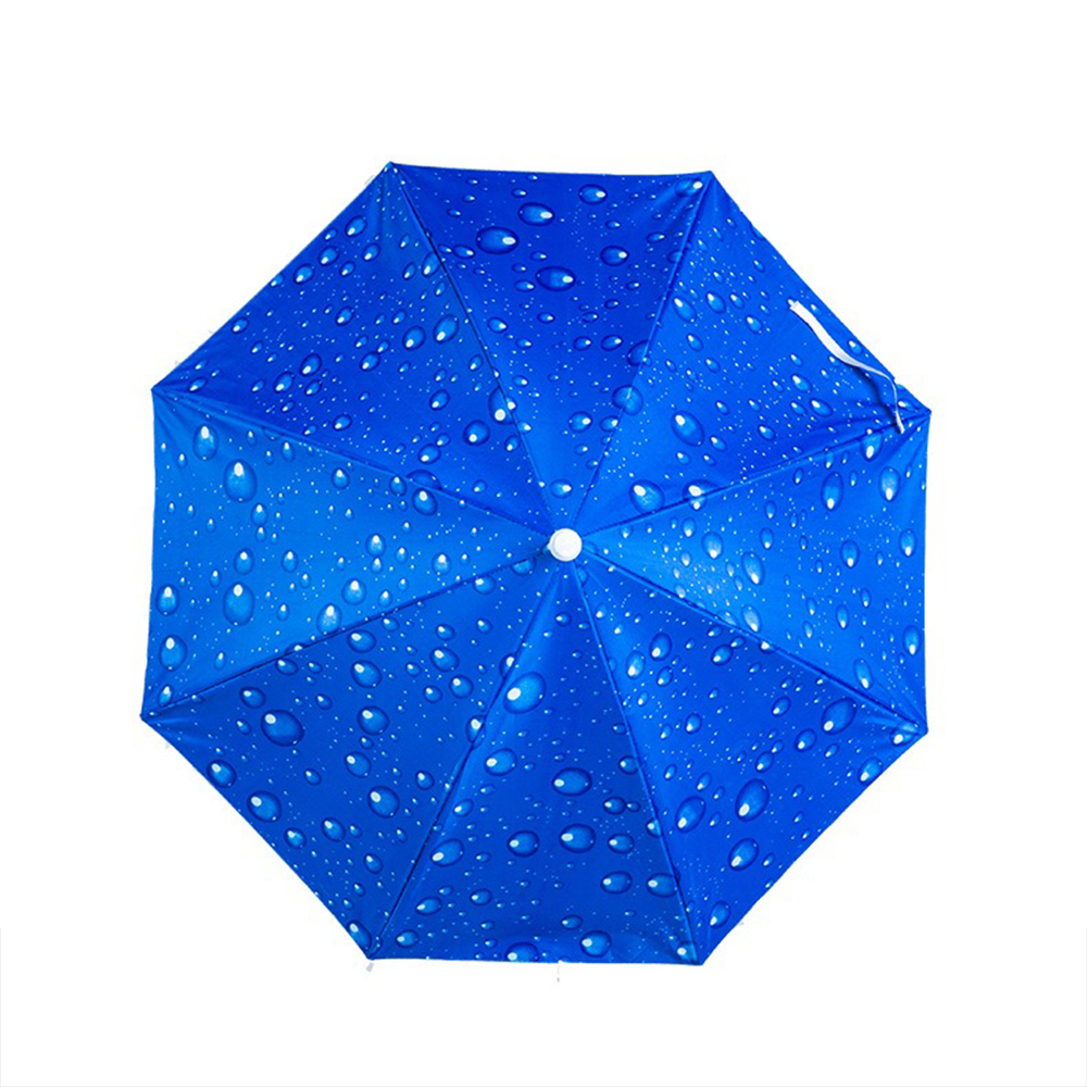 95cm headband umbrella, silver single-layer rubber surface, suitable for both sunny and rainy days, outdoor fishing umbrella hat, sun protection umbrella., , large