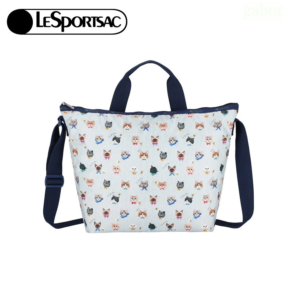 Lesportsac Deluxe Easy Carry Tote 兩用托特包 送禮-晴空貓語, , large