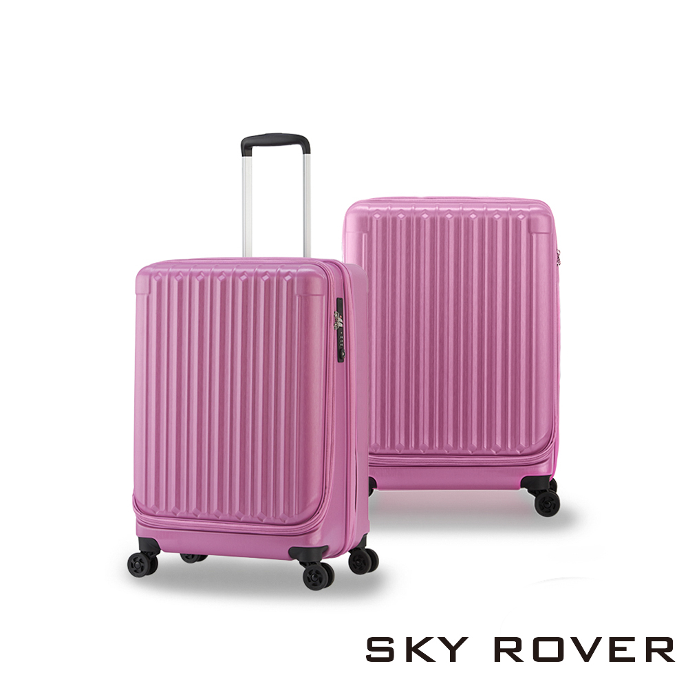 【PANTHEON PLAZA】展示品限量出清 SKY ROVER CRYSTAL 19吋 璀璨晶鑽 前開式可擴充拉鍊硬殼行李箱 SRI-1808SF 紫水晶, , large