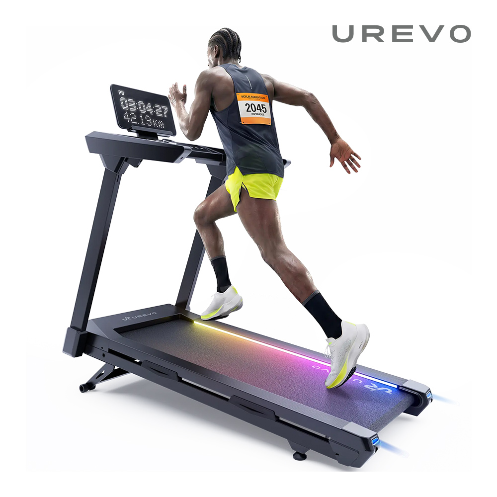【UREVO】URTM044 CyberMega Smart 大字幕馬拉松跑步機, , large