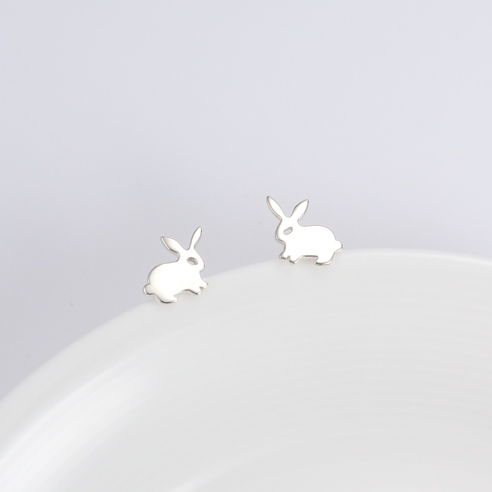 【Angel & Me】Bunny Rabbit s925 sterling silver earrings Birthday gift, , large