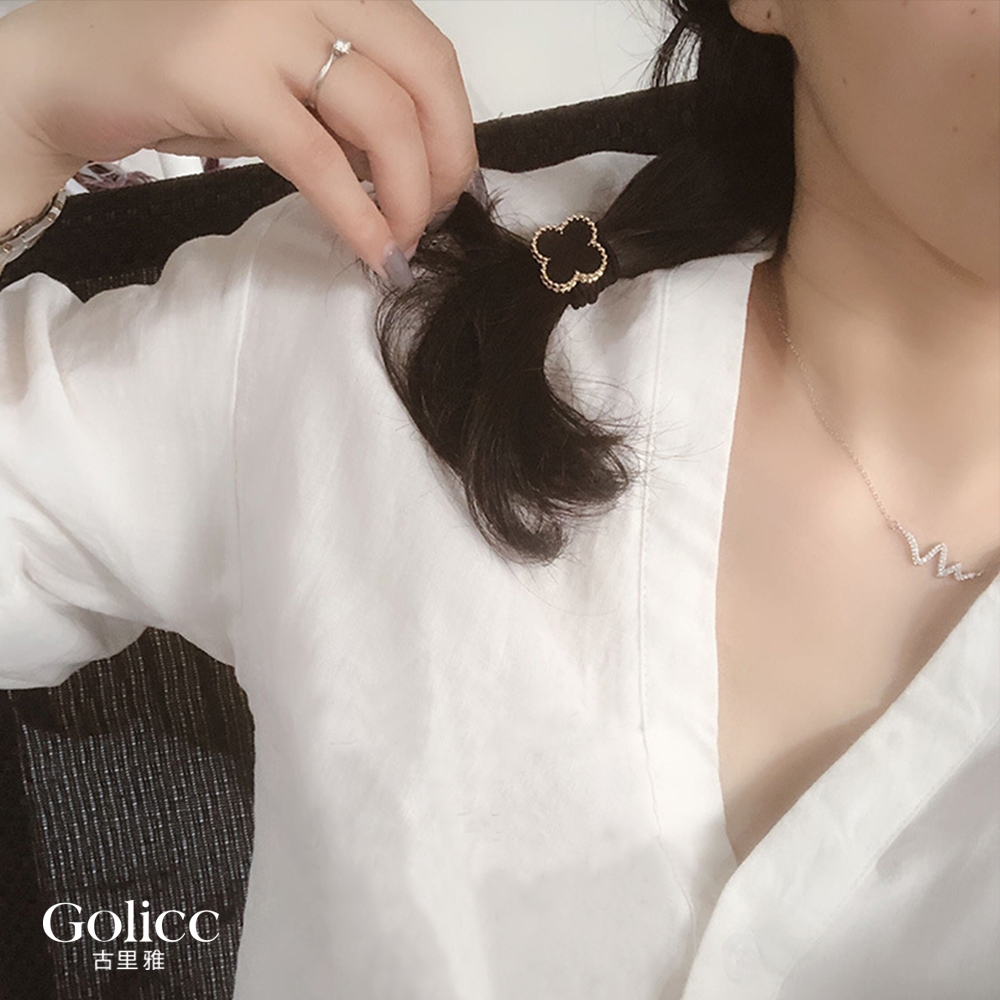 【Gulicc】古莉可 髮圈 法式 復古氣質四葉草髮圈, , large