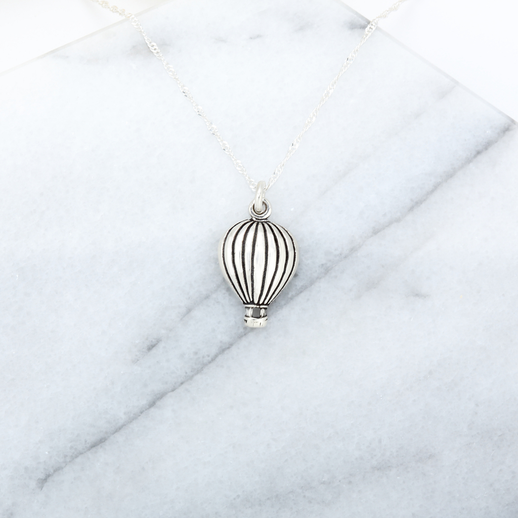 【Angel & Me】Hot Air Balloon Travel s925 sterling silver birthday necklace, , large