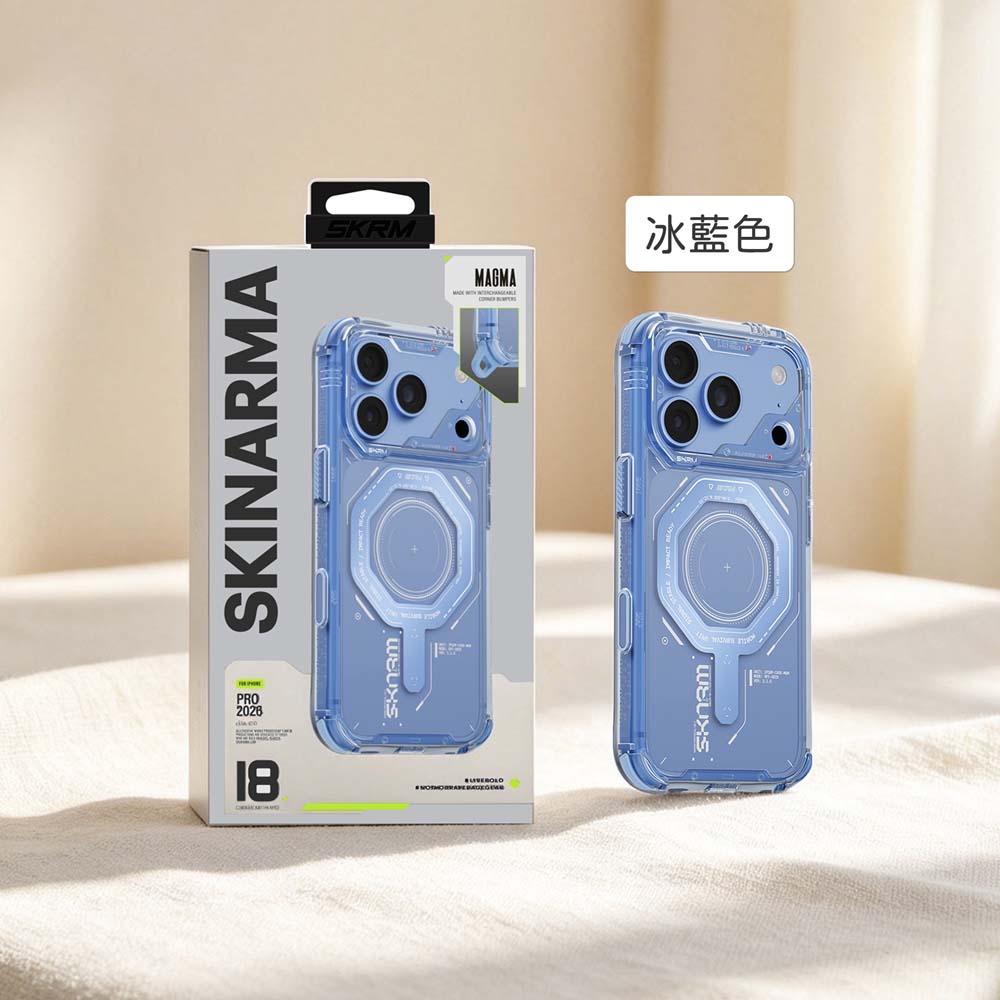 【山水之寶】Skinarma iPhone 18Pro/18ProMax/17Pro/17ProMax手機殼Magma質感金屬磁吸防摔手機殼 附掛繩環, , large