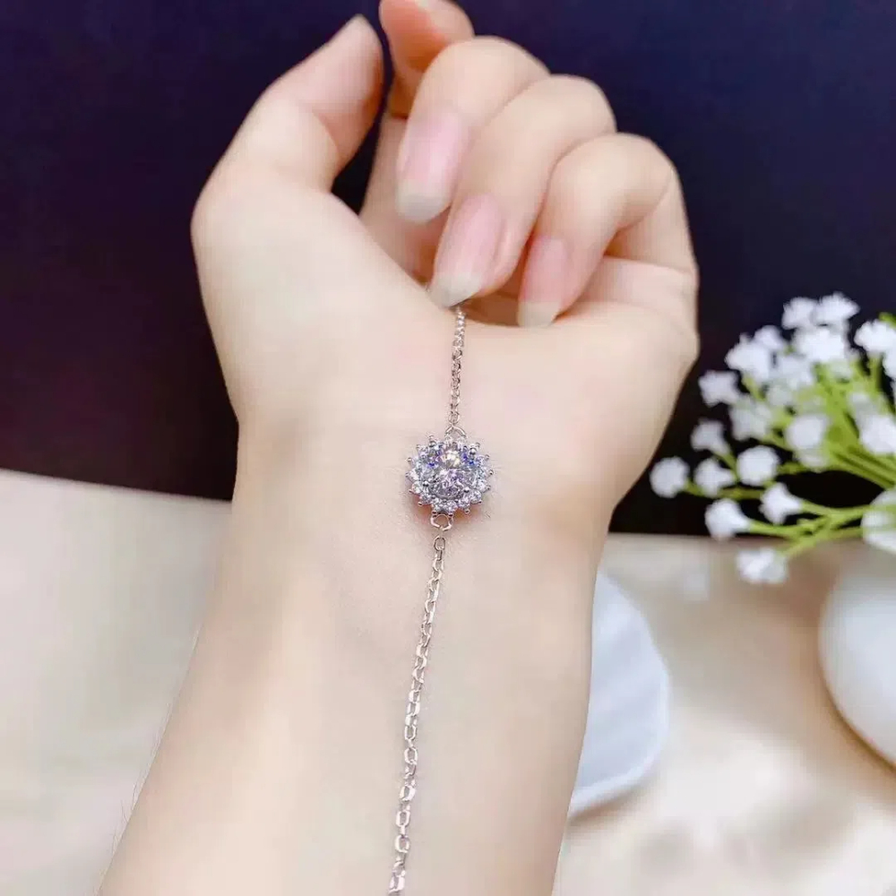 【A&R】莫桑鑽陽光手鍊0.5克拉附精美禮盒, , large