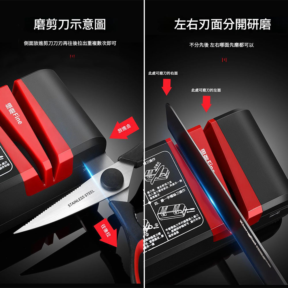 Red and black model - Electric knife sharpener 110V+ with accessories/grinding wheel set included., , large