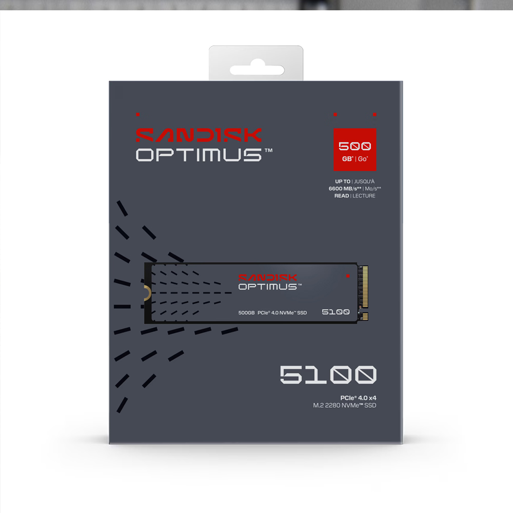 【SanDisk】Optimus 5100 NVMe 500GB SSD M.2 2280 代理商保固公司貨, , large