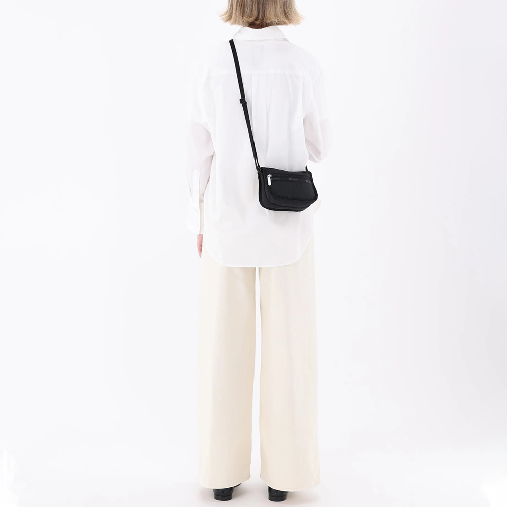 Lesportsac Classic Mini Hobo 時尚迷你小型斜背包 側背包 小廢包 手機包 送禮 禮物 女包(永恆黑), , large