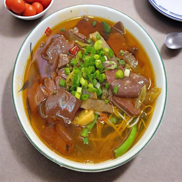 Spicy Duck Blood  Noodles, , large