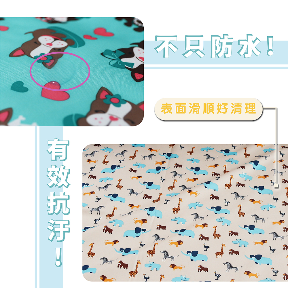 ［熊棉］多功能靜音防水墊｜小｜花漾貓頭｜靜音防水 翻身無聲 乾爽防護 親膚柔軟 安心入睡 好清潔 超止滑, , large