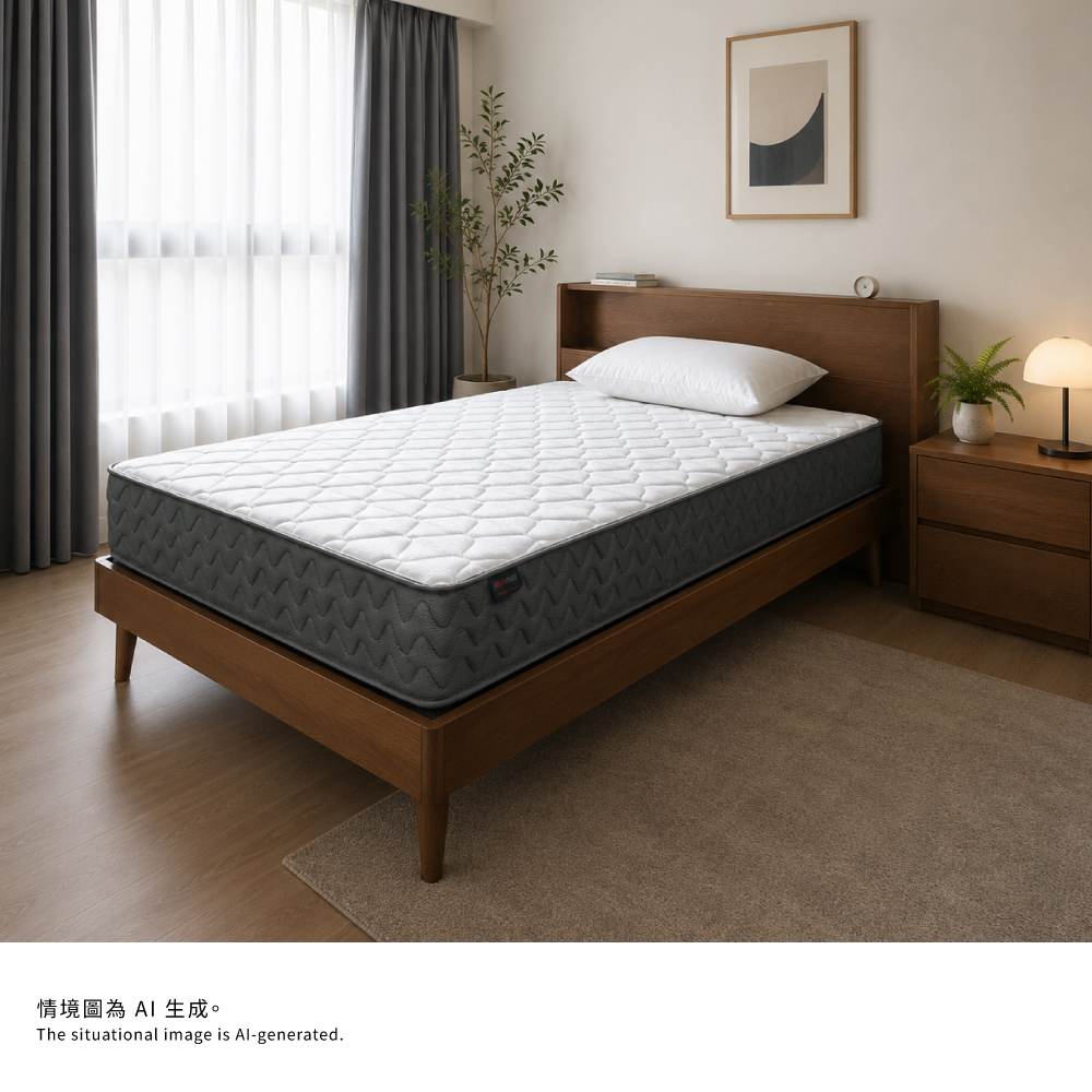 【MIRO】獨立筒3.5呎床墊 獨立筒床墊 單人床墊 單人加大床墊 BE293, 白色, large