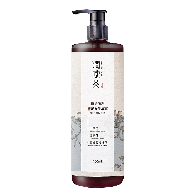 潤覺茶 舒緩滋潤茶籽沐浴露 400ml, , large