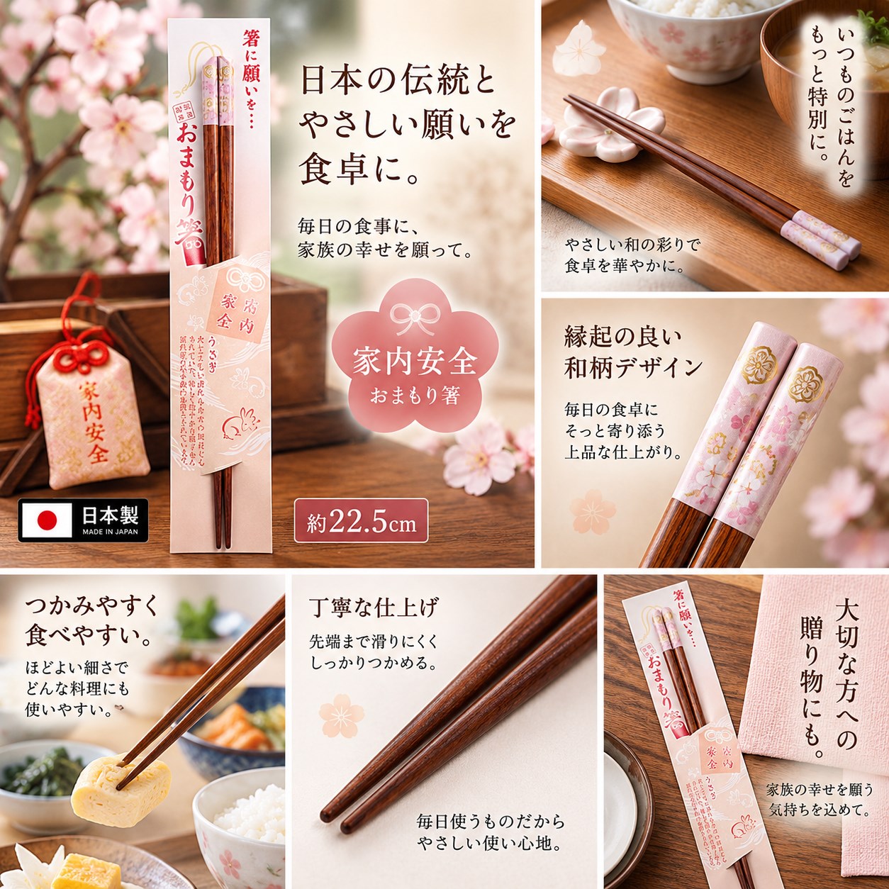 【HIYASU日安工坊】日本御守箸-家內安全, , large