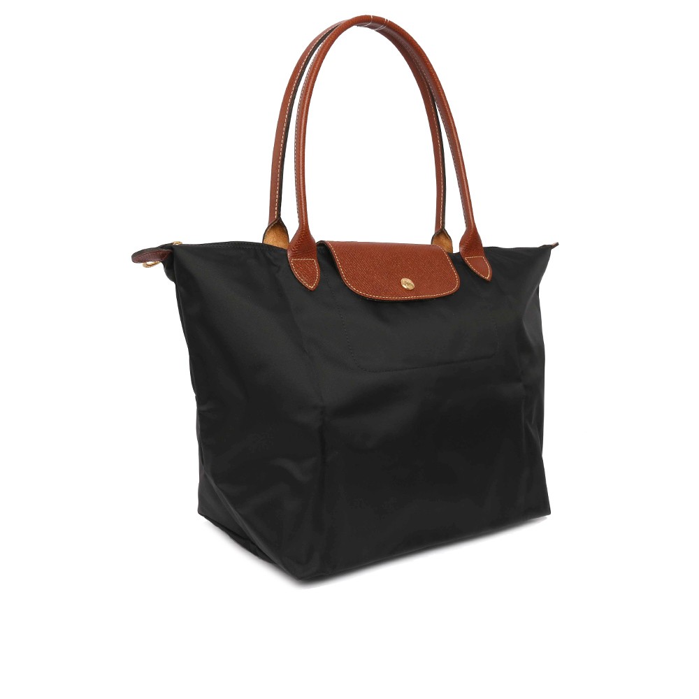 LONGCHAMP L號長把LE PLIAGE摺疊水餃包(黑色), , large