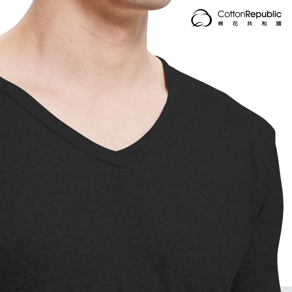 CR LIFE輕暖蓄熱絲絨保暖衣V領, , large