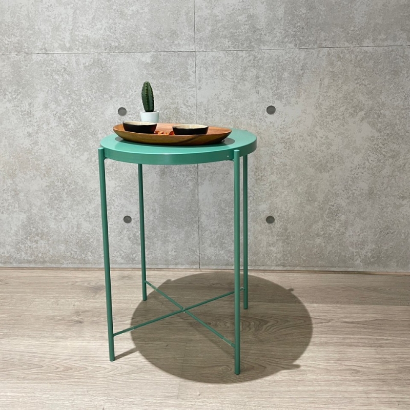Taiwan-Made Nordic Style Round Side Table Coffee Table Bedside Table Tray Table Single/Double Layer Living Room Sofa Table Low Table Industrial Style Furniture, , large