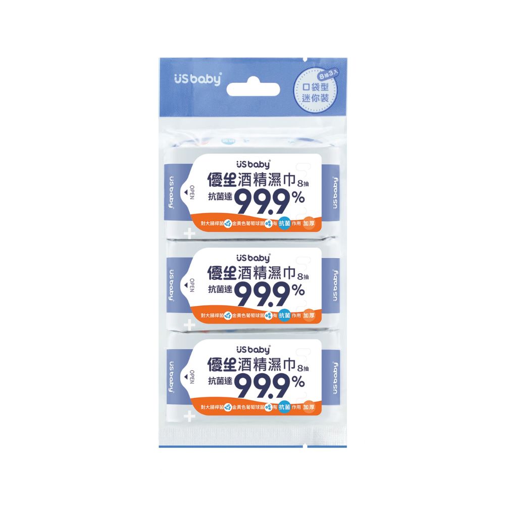 優生酒精濕巾超厚型8抽3入, , large