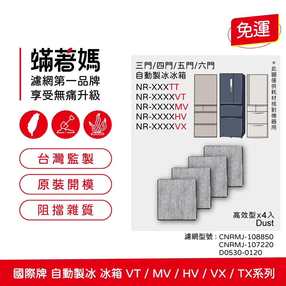 適用 Panasonic 國際牌 三門四門五門六門 NR自動製冰箱 XGS XV HX WX系列 濾棉 濾芯 濾水 濾網, , large