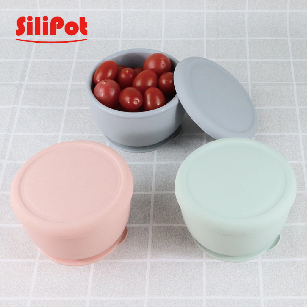 [Korean SiliPot] Platinum Silicone Suction Bowl, Non-Slip Dinner Bowl (Non-Slip Suction Bowl, Can Be Sterilized with Hot Water, Drop-Proof), , large