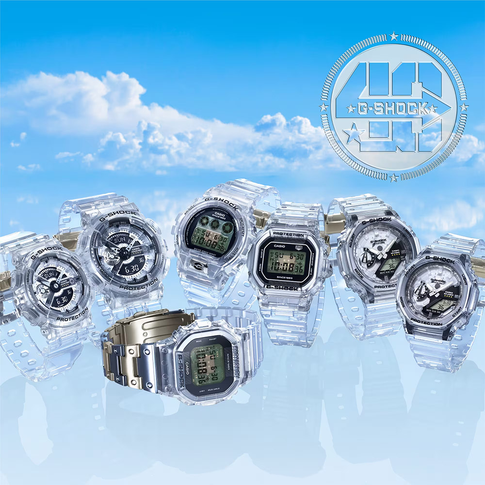 CASIO 卡西歐 G-SHOCK 40周年透明限量版透視機芯手錶 GA-114RX-7A, , large