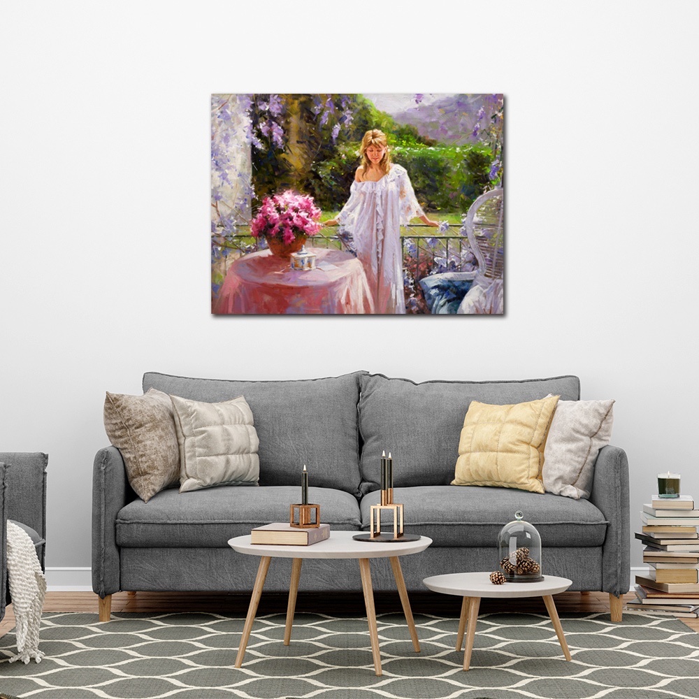 【御畫房】陽光花園 國家一級畫師手繪油畫60&times;80cm(VF-159), , large