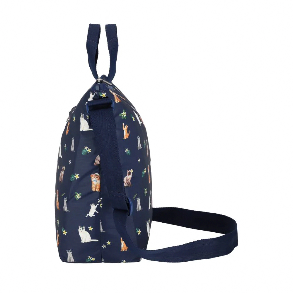 Lesportsac Deluxe Easy Carry Tote 手提肩背兩用托特包 購物袋 送禮 禮物 女包(熱帶度假貓咪), , large