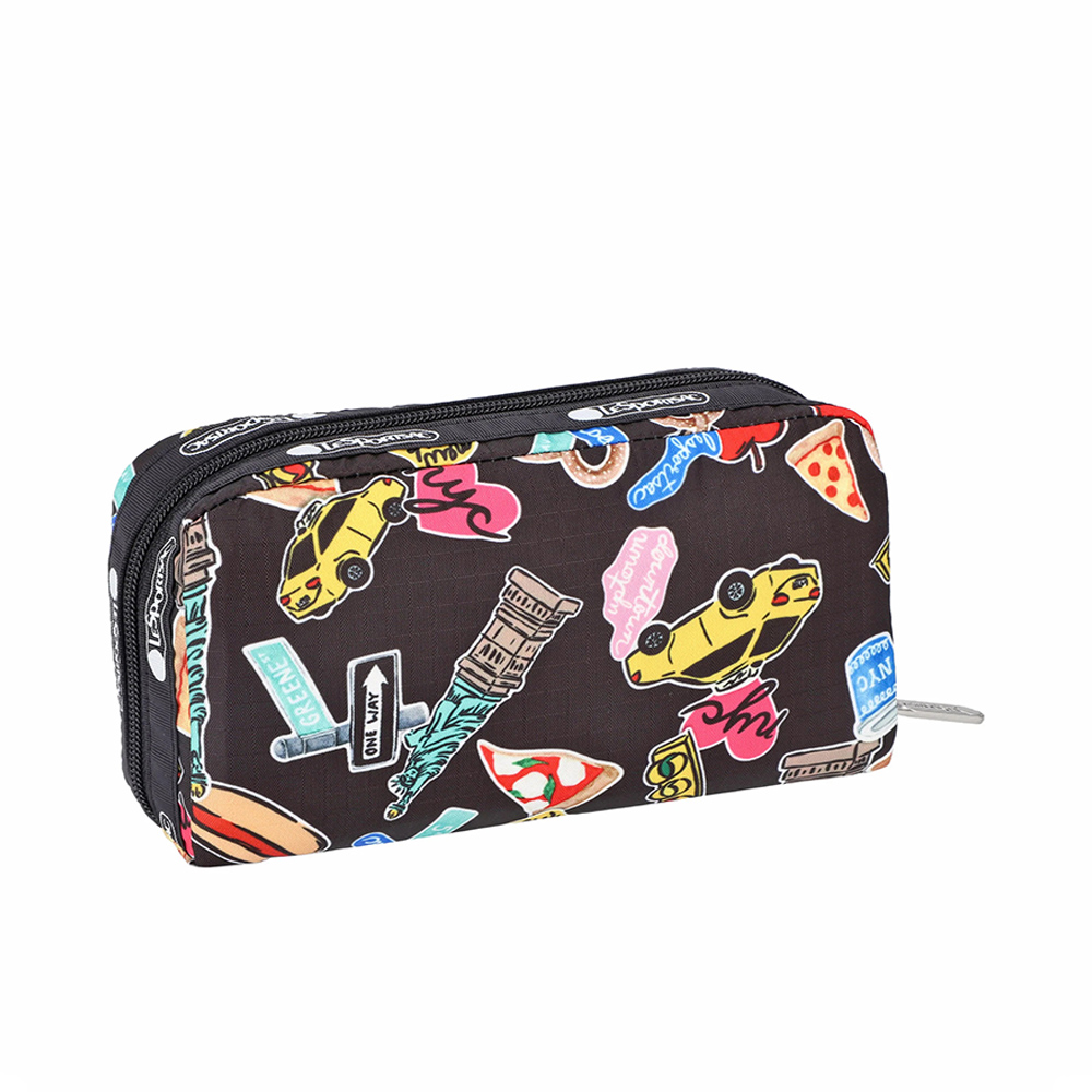 Lesportsac Rectangular Cosmetic 長形化妝包 盥洗包 收納包 女包(紐約城市L262-6511P-HG79, , large