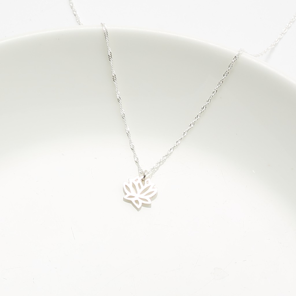 【Angel & Me】愛 蓮花 Lotus s925 純銀 項鍊 生日 情人節 禮物, , large
