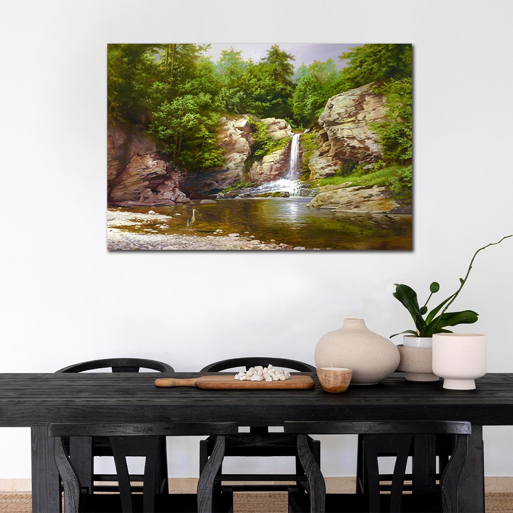 【御畫房】春水流 國家一級畫師手繪油畫60&times;90cm(VF-92), , large