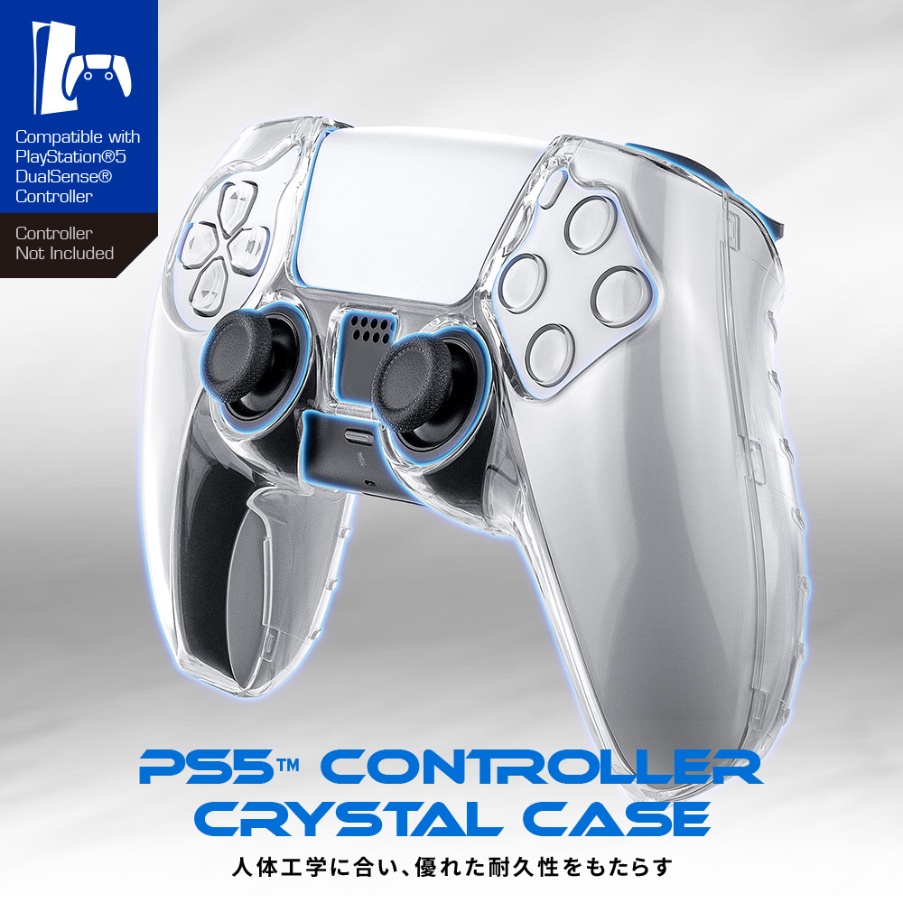 【FlashFire】PS5 DualSense Case手把水晶保護殼(可原廠充電器充電) 控制器保護 透明殼, , large