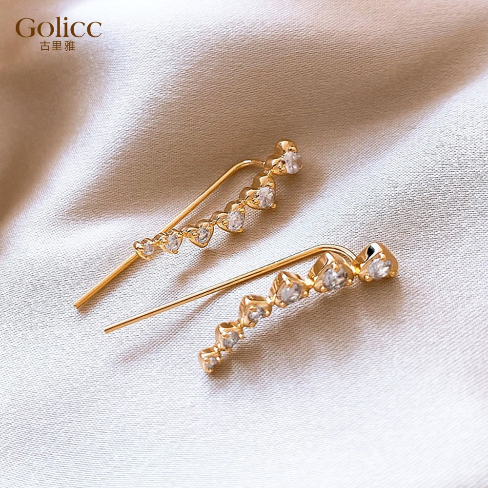 【Gulicc】古莉可 耳環 金色愛心耳飾, , large