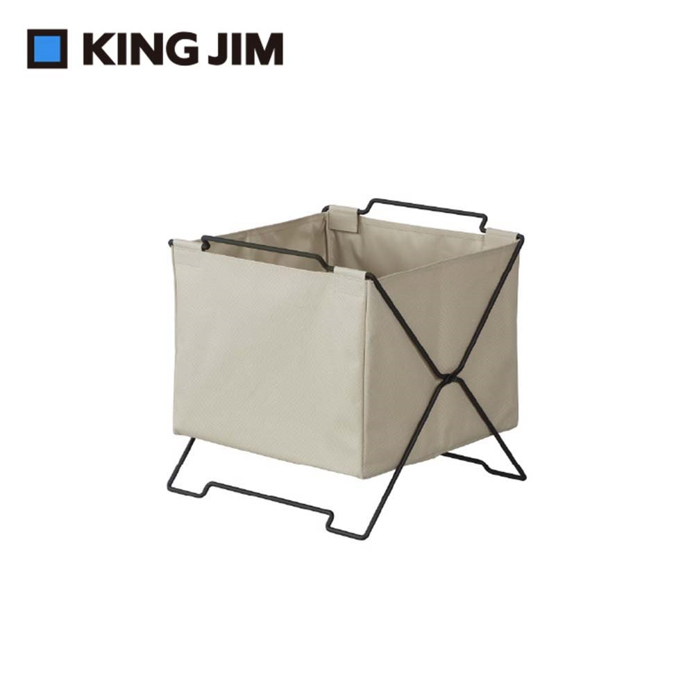 【KING JIM】SPOT STACK BASKET 落地型可折疊收納籃 (KSP002S)黑色, , large