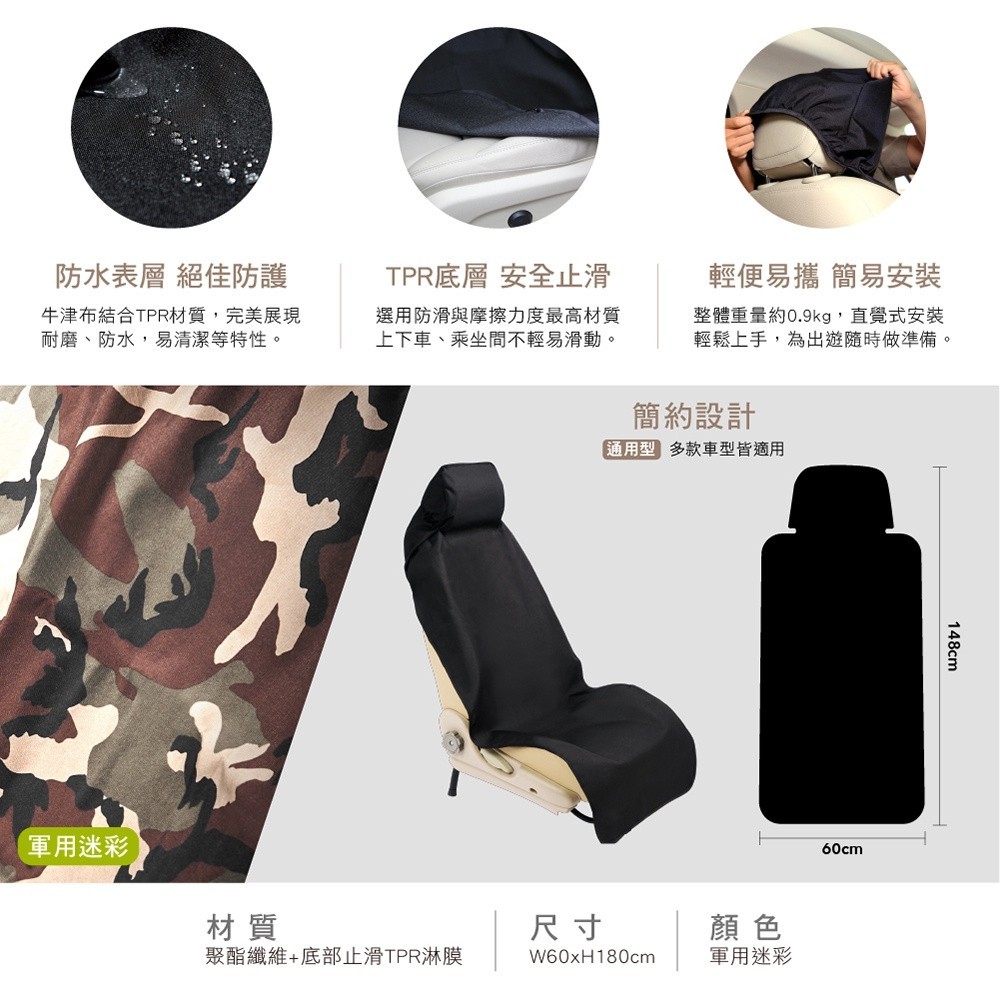 【3D Mats】 前座軍用迷彩椅套, , large