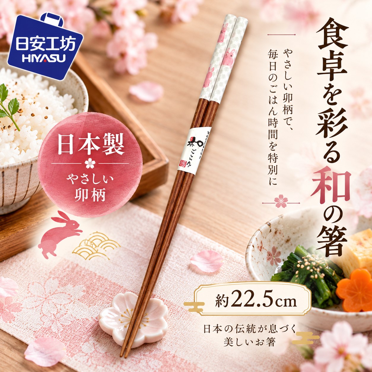 【HIYASU日安工坊】日本工藝箸-十二地支 卯, , large